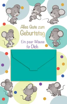 Produktbild von SUSY CARD Geldschein-Geburtstagskarte "Mäuse"