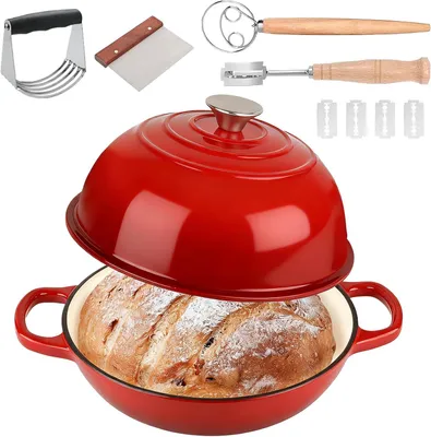 Productafbeelding van Braadpan 5,7 l, gietijzer, 26 cm, met deksel en handvat, voor stoofschotels