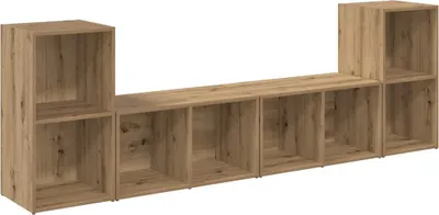 Produktbild von vidaXL TV-Schrankset 4 stk. Artisan-Eiche Holzwerkstoff