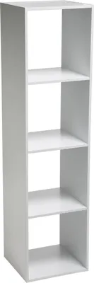 Produktbild von Säulenregal mit 4 fächern "mix n modul" weiß - 5 five simply smart
