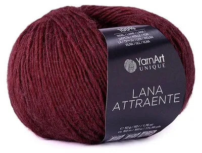 Produktbild von YarnArt Unique Lana Attraente 6623 Kirschrot 100% Wolle 50g/160m warm & weich