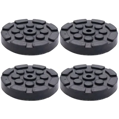 Produktbild von Wohnmobil Nivellier Pads, Gummi Wagenheber Pad Runde, 120mm Wagenheberauflage für Wagenheber und Hebebühnen 4 Stück