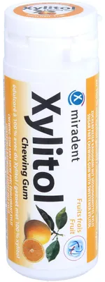 Produktbild von Miradent Xylitol Chewing Gum Frucht 30 St