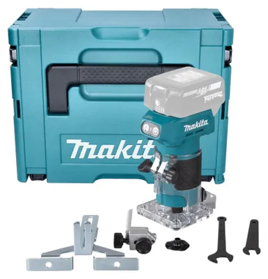 Image de Makita DRT 52 ZJ fraiseuse de chant sans fil 18 V 6 mm Brushless + Makpac - sans batterie, sans chargeur