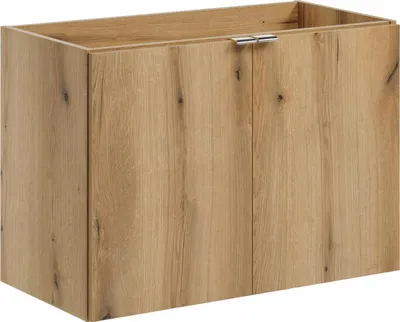 Produktbild von Waschbeckenunterschrank 80 Cm Eiche  2 Türen, Leises Schließen, Elegant