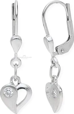 Produktbild von JuwelmaLux Kinderohrringe Herz in Silber 925 mit Zirkonia JL20-06-0424