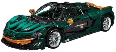 Image de Cubes en bois voiture de sport vert 1:8 P1 3268El
