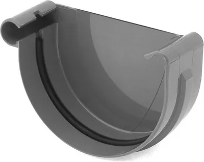 Produktbild von Rinnenfront LINKS Kunststoff Ø 75 mm, Anthrazit RAL 7021