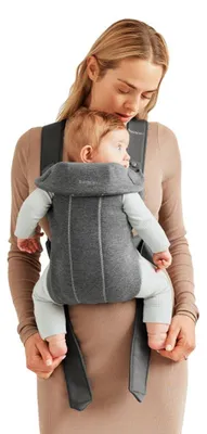 Produktbild von BABYBJÖRN Babytrage Mini, 3D Jersey, Dunkelgrau