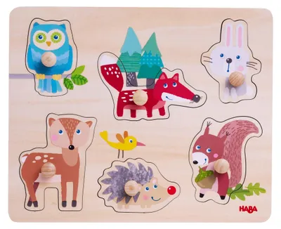 Produktbild von HABA Greifpuzzle Waldtiere, Kinderpuzzle, Puzzle, Kinder, ab 12 Monaten, 1306542001