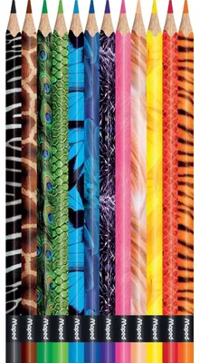 Produktbild von Maped kleurpotloden Color'Peps Animals, kartonnen etui met 12 stuks in geassorteerde kleuren, Kunststoff, Mehrfarbig