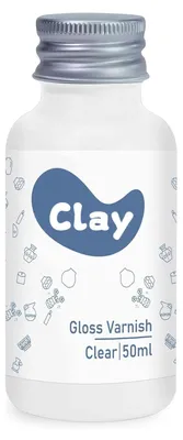 Klarlack für lufttrocknenden Ton, transparent, wasserdicht, 50 ml