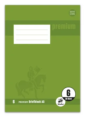 Imagen del producto de Staufen® 734040250: Bloc de notas PREMIUM LIN 6, formato A5, 90 g/m², 50 hojas, color blanco