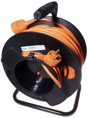Produktbild von PremiumCord Verlängerungskabel 230V 50m Trommel, Kreuzung Dirigenten 3x1,5mm2, 1x Steckdose