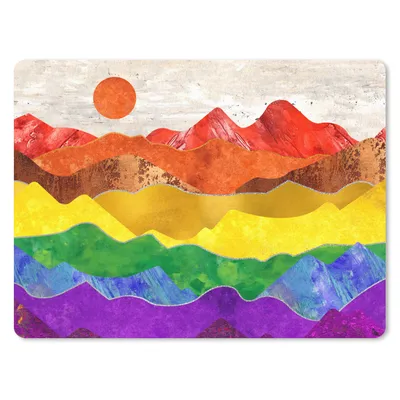 Produktbild von MuchoWow® Mauspad Mousepad Stolz - Regenbogen - Marmor 23x19 cm - Mousepads - Maus Mat - Pad - Mausunterlage - Schreibtischunterlage - Mauspad