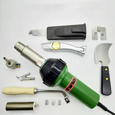 Produktbild von Topchances1600W Handheld-Kunststoffschweißgerät, Heißluftpistole Vinylschweißen Heißluftpistole, Bodenwerkzeuge Bodenschweißset mit Geschwindigkeitsdüsen Roller Pe PVC-Kunststoffstab