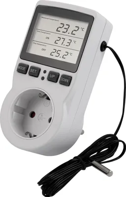 Produktbild von Digitales Steckdosen-Thermostat McPower ''TCU-441'' -40-120°C, Kabel + Außenfühler