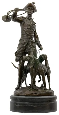 Produktbild von Bronzeskulptur Louis XV Hund im Antik-Stil Bronze Figur Statue 72cm