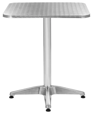 Obrázek produktu pro vidaXL Zahradní stůl stříbrný 60x60x70 cm hliník
