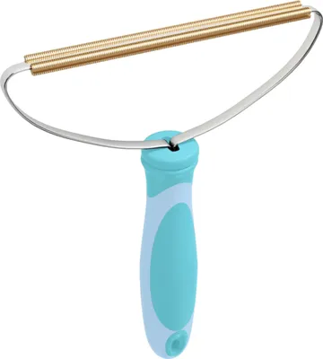 Produktbild von Manueller Tierhaarentferner für Kleidung, Pilling, Haarballenentferner, Fellhaarballenschneider, Fleckenhaarwäscher (klein, blau)