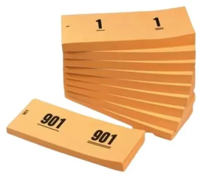 Produktbild von 400014 Garderobenkarten Orange 11 cm