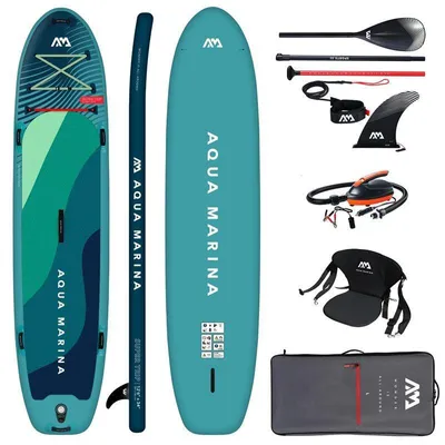Image de Ensemble de planche de SUP Aqua Marina Super Trip 12'6'' (381 x 86 cm) avec pompe électrique, siège et leash
