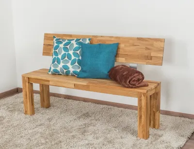 Produktbild von Bank Wooden Nature 135 Eiche massiv - 140 x 35 cm (L x B)