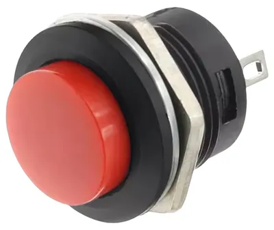 Productafbeelding van ProRide Pulsschakelaar OFF-(ON) - 250V/3A - Inbouw-Ø16mm - Rood
