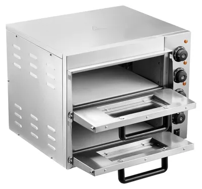 Obrázek produktu pro Pizzaoven – Elektrická trouba – Zařízení na přípravu pizzy – Gourmet trouba – Pečící trouba – Nerezová ocel – 356 mm plocha pro pečení