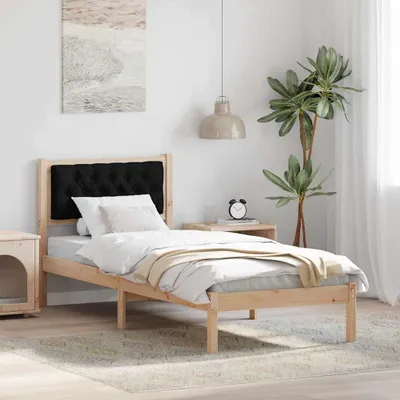 Produktbild von Möbel Bettrahmen Schwarz 90 x 200 cm Massives Kiefernholz - Klassische Betten &630