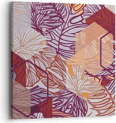 Produktbild von Bild auf Leinwand - Leinwandbild - Blatt Pflanze Blume - 40x40cm - Wand Bild - Wanddeko - Wandbilder - Leinwanddruck - Bilder - Kunstdruck - Wanddekoration - Leinwand bilder - Wandkunst - AC40x40-3865