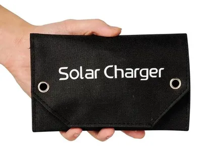 Obrázek produktu pro Solární panel, přenosný, vodotěsný, 12 W, černý