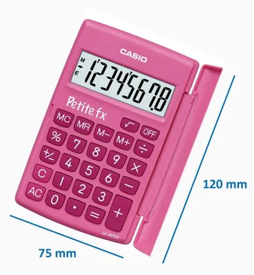 Zdjęcie produktu dla Kalkulator kieszonkowy CASIO LC-401 LV-PK CASIO LC-401 LV-PK "Petite fx"