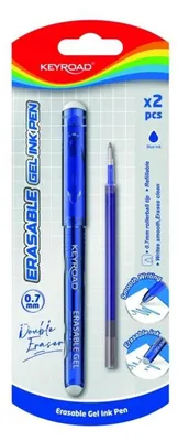 Productafbeelding van Keyroad uitwisbare pen, blauw, 0,7 mm, met vulpen
