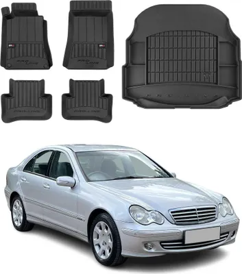 Immagine prodotto di Set di tappetini e fodere per il bagagliaio OMAC per Mercedes Classe C W203 2000-2007 in gomma