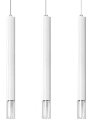 Obrázok produktu pre Závesné svietidlo WEZYR 3 biele 3xG9 8W oceľ/sklo 120x6x45cm Sollux Lighting