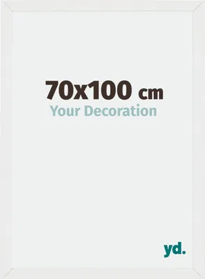 Image de Cadre photo, 70x100 cm, blanc brillant, MDF, Mura
