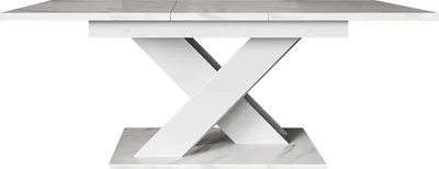 Produktbild von MIRJAN24 Esstisch Bronx, Stilvoll Ausziehbar Esszimmertisch, Design Tisch, Esszimmer (Farbe: Marmor Bianco / Weiß)