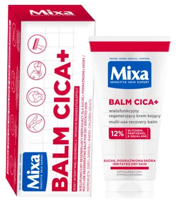 Produktbild von Mixa Balm Cica+ Regenerierender Balsam, beruhigende Creme für trockene, gereizte Haut, 50 ml