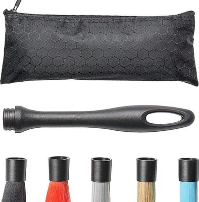 Produktbild von Famanu 5-in-1 Auto-Detailing-Set mit Velgenbürsten-Aufsatz für alle Oberflächen - extrem sanfte Reinigungsbürste