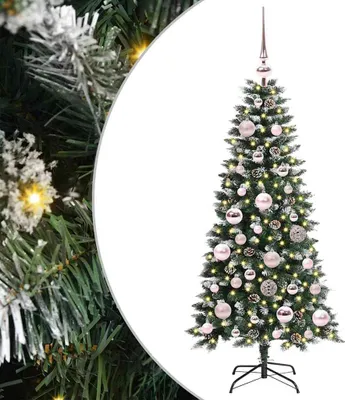 Image de vidaXL Sapin de Noël artificiel avec 150 LEDs avec support Vert 120 cm