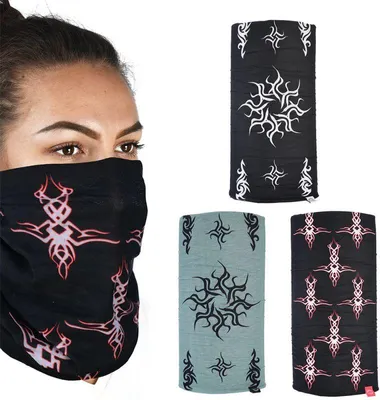 Produktbild von Multifunktionaler Winddichter Kragen Comfy Tribal 3 Stück Im Pack Farbe Schwarz/Grau