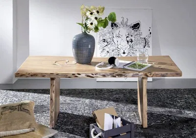 Produktbild von MASSIVMOEBEL24 Couchtisch Akazie 120x60x45 natur lackiert PURE ACACIA #307