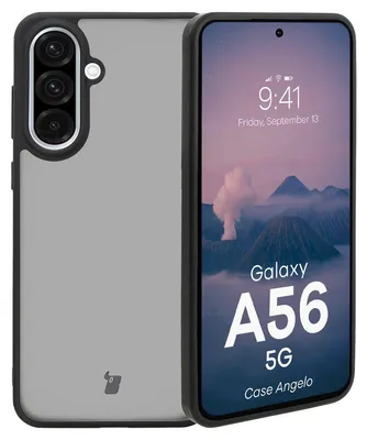 Produktbild von Bizon Case Angelo für Galaxy A56 5G, geräuchert mit schwarzem Rahmen