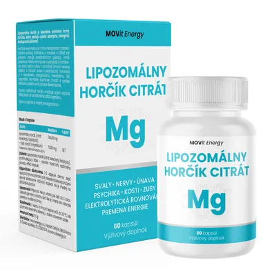 Obrázok produktu pre MOVit Lipozomálny citrát horčíka, 60 vegánskych kapsúl
