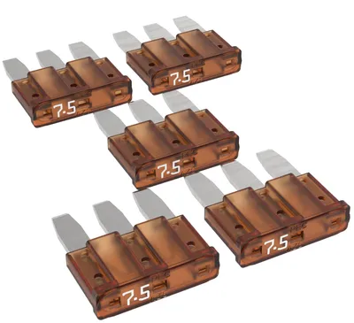 Micro 3 Flachsicherungen 7,5 A braun, 5 Stück für Kfz