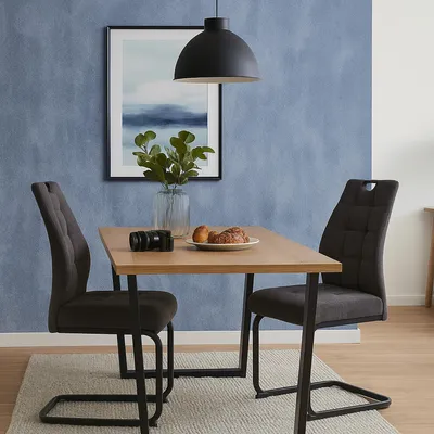 Produktbild von Modernes 2er Set Schwingstühle Dunkelgrau mit elegantem Design