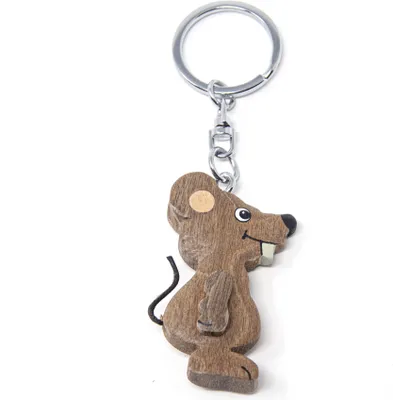 Image de Porte-clés en bois - souris