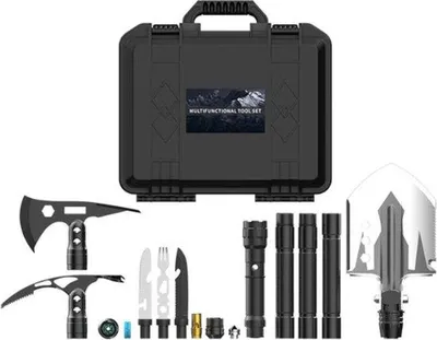 Produktbild von Überlebenskit - Outdoor-Kit - Überlebensset - Enthält Schere, Messer, Säge und Dornenpflücker
