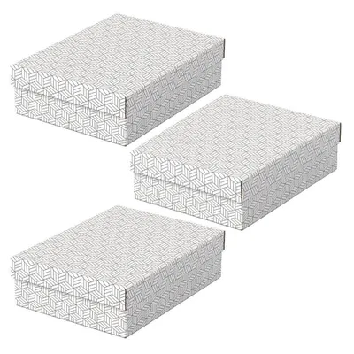 Immagine prodotto di Esselte 628284 3 Scatole per la casa da 8,0 l bianche 26,5 x 36,0 x 10,0 cm